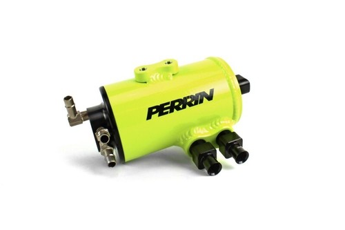Perrin FA20 NEON YELLOW AIR OIL SEPARATOR fits 2015-2021 Subaru WRX AOS - Foto 6 di 7