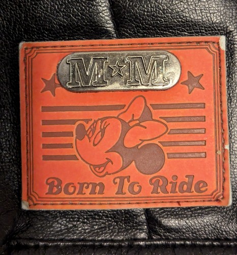Disney Minnie Mouse Black Biker Jacket "Born to Ride" Faux Leather Kids Size 4T - Picture 22 of 24