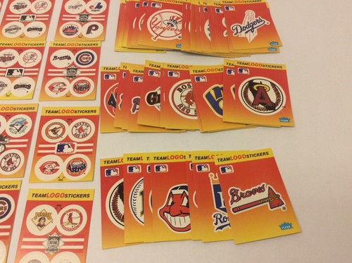 Lot of 1991 Fleer Corp USA Team Logo Stickers Cards Red Sox Yankees Dodgers - Picture 5 of 8
