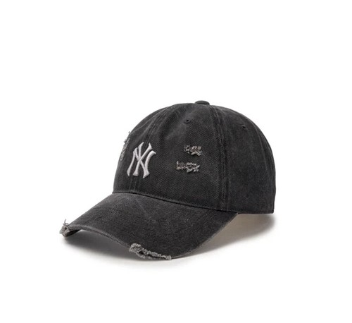 MLB Corea New York Yankees Gorra Negra No Estructurada Daño Lavado Pelota Sombrero - Imagen 3 de 9