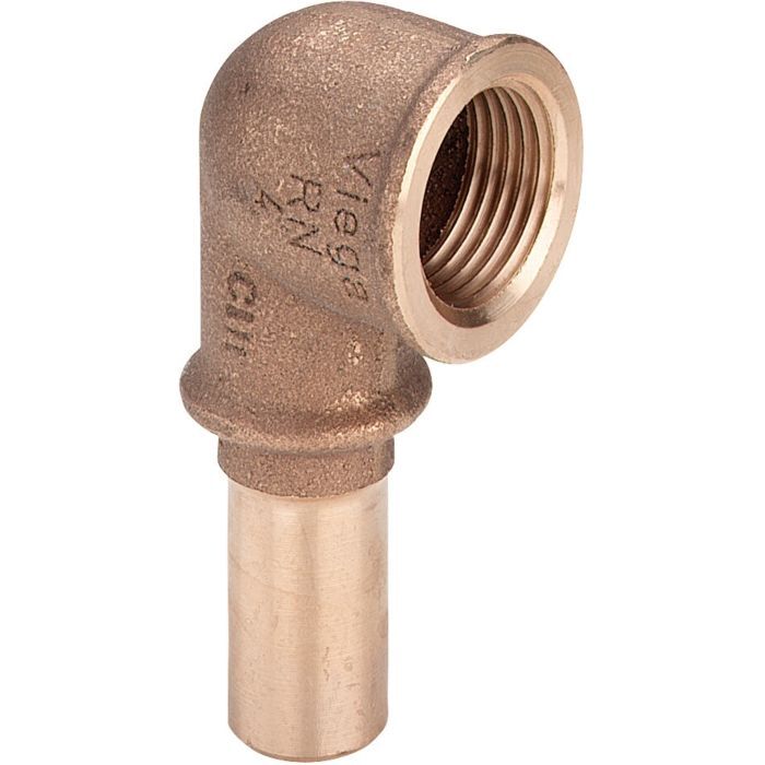 Viega Sanpress Einsteckwinkel 308001, 15 мм x Rp 1/2, 90°, Поворотный угол