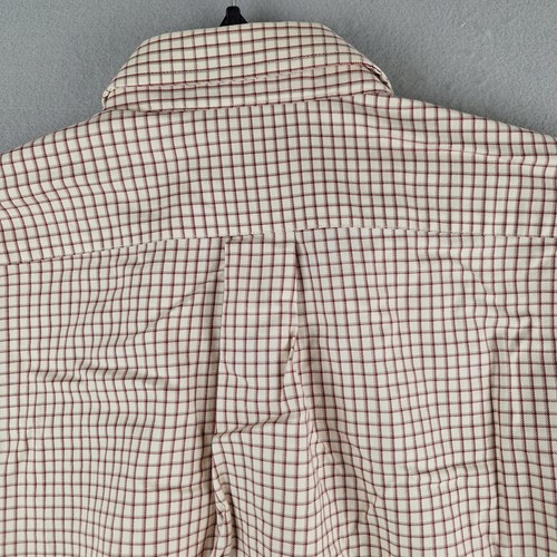 LL Bean Shirt Mens Large Tan Plaid Button Down Long Sleeve Wrinkle Resistant - Picture 7 of 11
