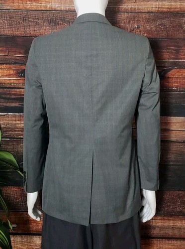 Haggar 1926 Originals 38R Sport Coat Jacket Blazer Gray Check Lined 2 Button Men - Picture 6 of 13
