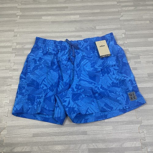 Nike Swim Trunks Mens XL 4" Blue AOP Shorts 717384 Brief-Lined Drawstring $64
