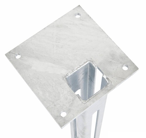 Bodenplatte Torpfosten 80x80mm Adapter für Torpfosten, Einfahrtstor, Fußplatte - Bild 8 von 11