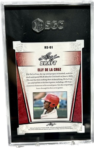 2023 Leaf Prized Rookies Elly De La Cruz #RA-01 CGC Mint 9 (1401006181042) - Picture 2 of 2