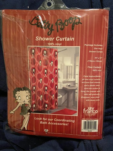 Betty Boop Vinyl Shower Curtain 70 X 72 New In Package - Picture 1 of 6