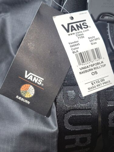 Vans X Ræburn Rolltop Rucksack schwarz RAR Sport Militär Seesack Reisen Wandern - Bild 4 von 6