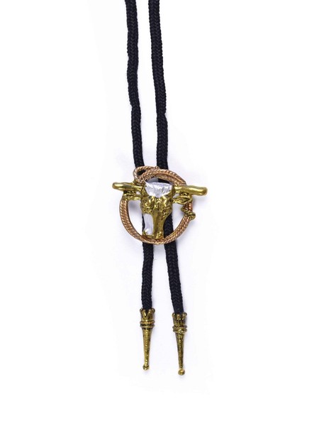 Cowboy SchnüRsenkel Krawatte Steer & Seil Erwachsene Wild West Rodeo KostüM Prop-image