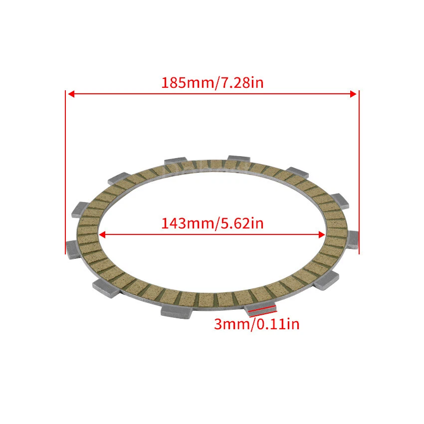 Clutch Friction Disc Plate Kit for Kawasaki VN1500 Vulcan 1500 Nomad Fi 2000-04 - Image 4 of 4
