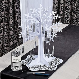 Black White Wishing Tree Centerpiece Weddings Reception Decoration Image Is Loading Black Amp White Wishing Tree Centerpiece Weddings Reception