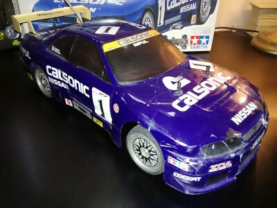 TAMIYA 1/10 RC Calsonic Skyline GT-R 4WD Racing Car Model