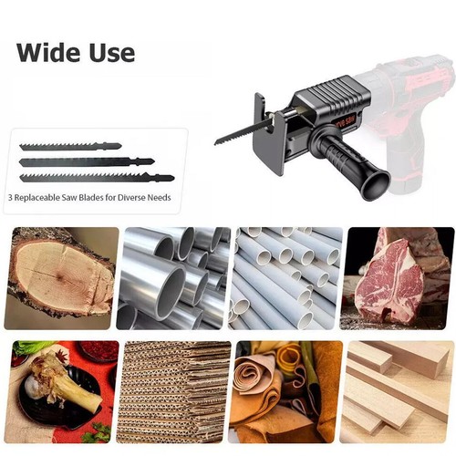 Säbelsäge Adapter Elektro Bohrmaschine Stichsäge Elektrowerkzeug Holzschneider tragbar - Bild 7 von 15