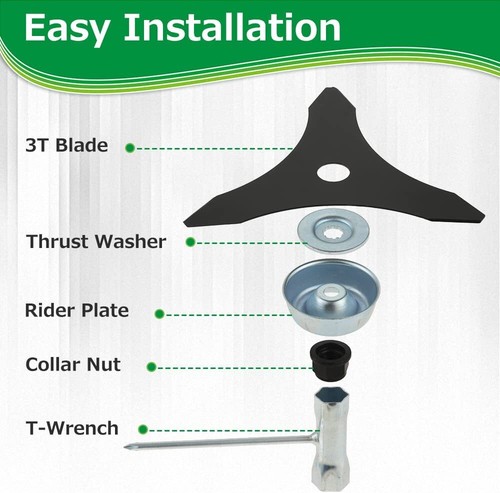 For Stihl Trimmer 13PcsCarbon Steel Brush Cutter 10"*3 Teeth Carbon Steel Blade  - Picture 2 of 8