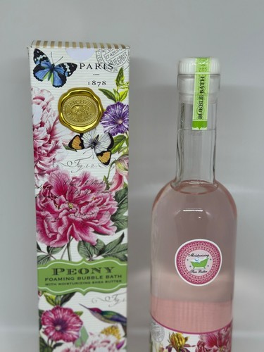 NIB Michel Design Works Scented Foaming Bubble Bath Shea Butter Peony 12.7 oz. - Picture 3 of 5