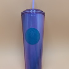 Starbucks 24 oz Venti Cold Cup Dome Kaleidoscope Tumbler Purple Summer 2022