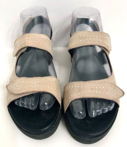 Sandalo da passeggio Sabrinas comodo suola flessibile morbida pelle BEIGE donna 7,5 38 - Foto 4 di 14