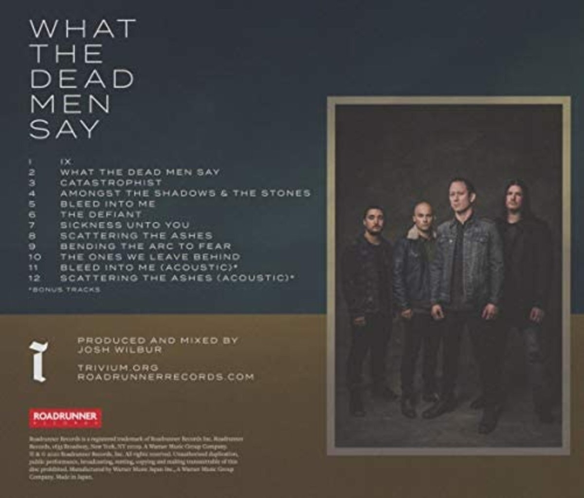TRIVIUM WHAT THE DEAD MEN SAY WITH BONUS TRACKS CD New from