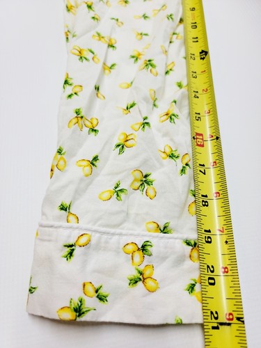 Victorias Secret Womens Dress Shirt Size XS White Yellow Lemons Button Up Pocket - Picture 7 of 8