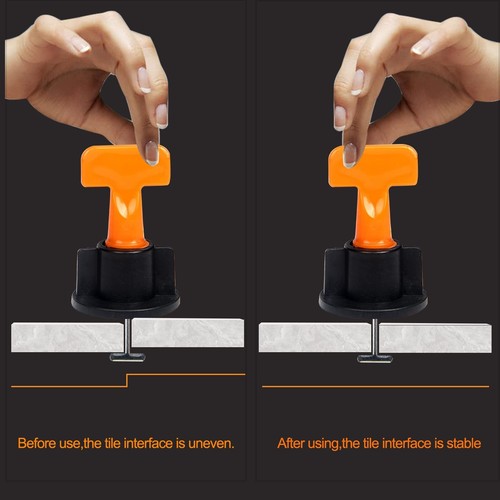 800pcs Tile Leveler Spacers and 1000PCS 2mm Tile Spacer, Reusable Tile Leveli... - Foto 2 di 7