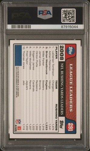 PSA 10 POP 1 FRANKFORD YELLOW JACKETS BRIAN WESTBROOK 2008 TOPPS 291 EAGLES RARE - Picture 2 of 2