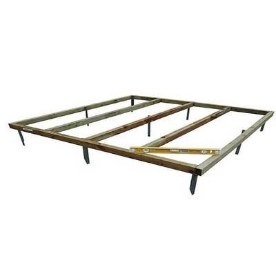 Forest Timber Shed Base 7 x 5 Wooden with Metal Spikes 
