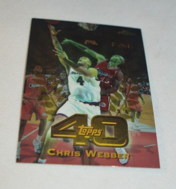 1998 TOPPS CHROME TOPPS 40 - CHRIS WEBBER FORWARD WASHINGTON WIZARDS T40-15