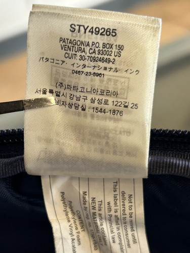 Patagonia Black Hole 26L Mini MLC Reisetasche #49265. BLAU/ROT. EINGESTELLT - Bild 13 von 16