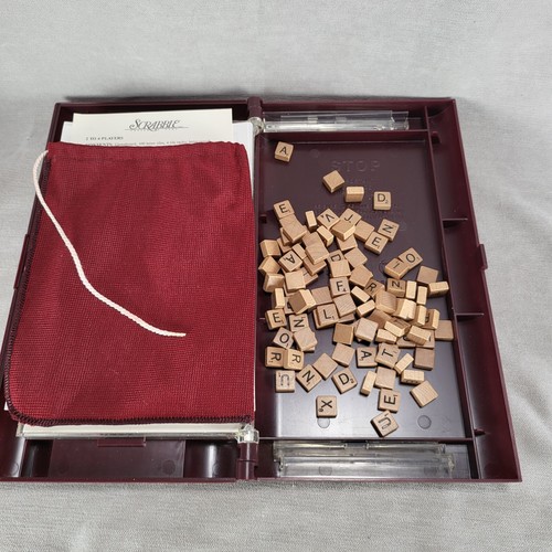 Scrabble Deluxe Travel Edition 1990 Milton Bradley 100% Complete - Picture 4 of 23