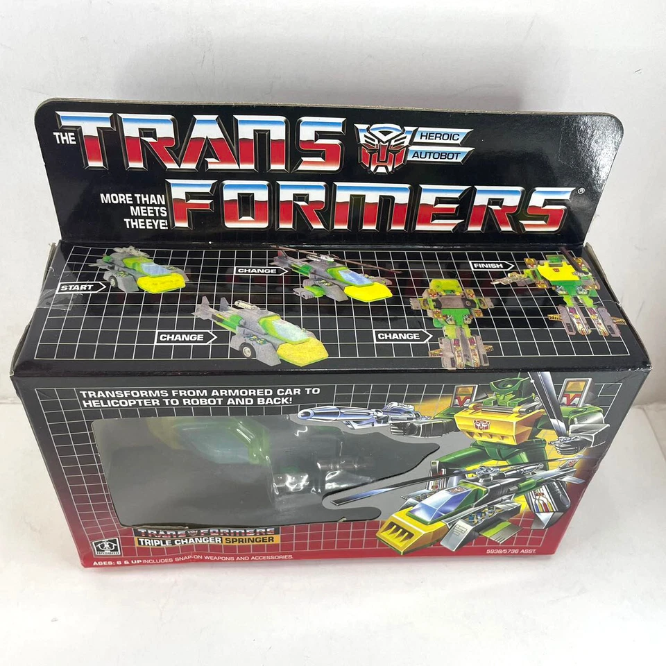 Transformers G1 Autobot Triple Cambiador Springer Juguete Transformador Versión K.O. NUEVO Foto 4 de 4