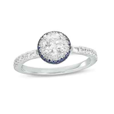 2.0Ct Vera Wang Love Collection Lab-Created Diamond Double Frame Ring 925 Silver