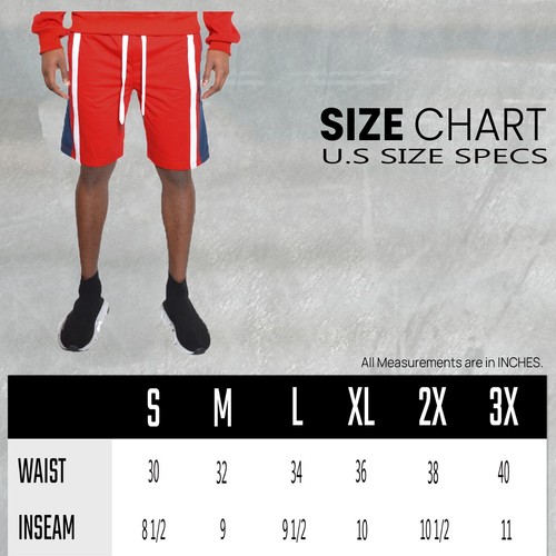 Unisex Color Block Stripe Above the Knee Cotton Sweat Lounge Shorts - Picture 3 of 18