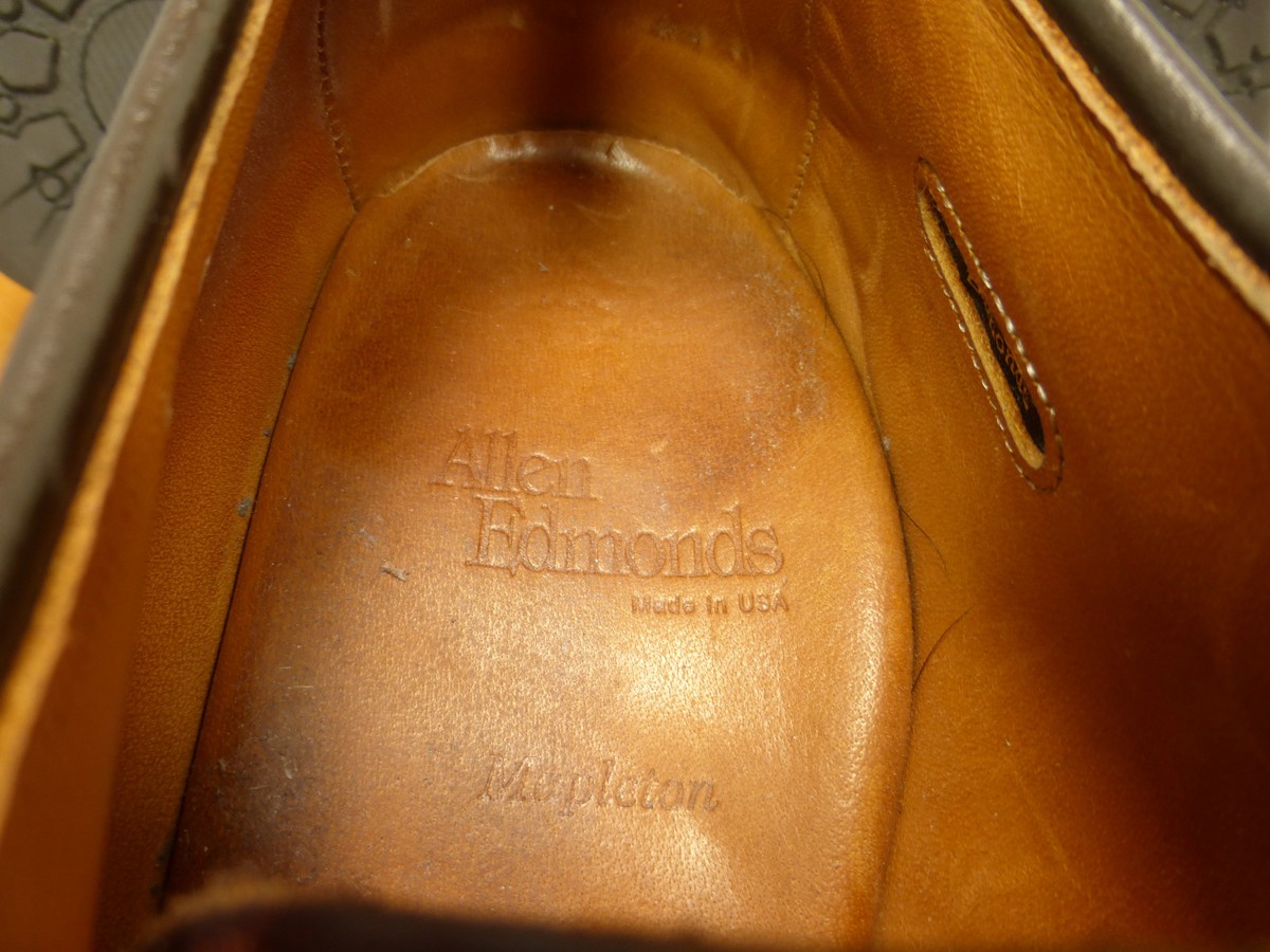 Allen Edmonds Brown Baseball Glove Oil Tanned Leather 