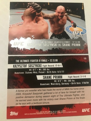 2009 topps ufc Round 2 (1-150) complete your base set rookie jones st pierre  - Picture 116 of 154