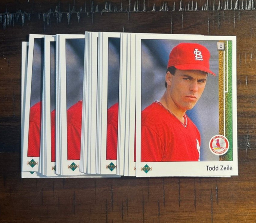 lot of 35 1989 Upper Deck #754 TODD ZEILE RC Rookie Cards St Louis Cardinals