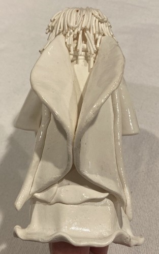 Engel Menge 3 Foreside Gorham Maine ca. 6" groß Keramik cremeweiß Unikat - Bild 4 von 16