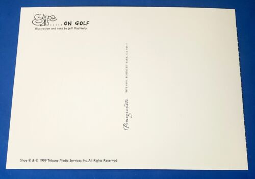 Postcard Shoe on Golf Comic Strip "Improve Your Lie" 6.5" x 4.75" Jeff MacNelly - Picture 2 of 2