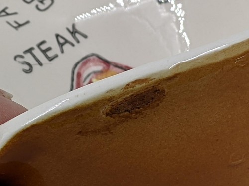 Vintage Ceramic Fat and Lean Gravy Separator JAPAN Meat Chicken Steak Ham - Picture 8 of 8