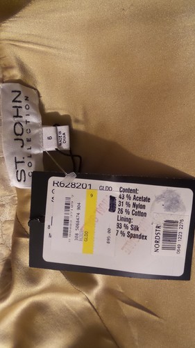 *NEW* ST. JOHN BEAUTY *BEIGE BROWN* ¾ Sleeve Jacket Blazer Sz 6 or 8 Rt $895. - Picture 12 of 12