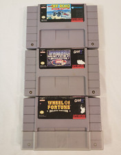 SNES 3 Game Cartridge Lot - Off-Road Jeopardy & Wheel of Fortune Deluxe Edition