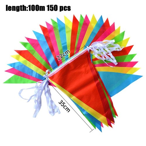 Banderas 22*35CM Bandera Decoración Bunting Festival Multicolor Exterior Banderín - Imagen 23 de 24