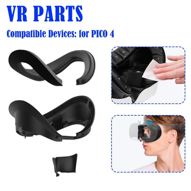 Facial Interface & Face Cover Pads For PICO 4 VR Headset Cover Foam Cushion E2Z3