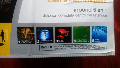 NIB: Complete POND FOUNTAIN Kit (Fountain, Pump, Filter, LED), up to 200-gal max - Picture 4 of 13