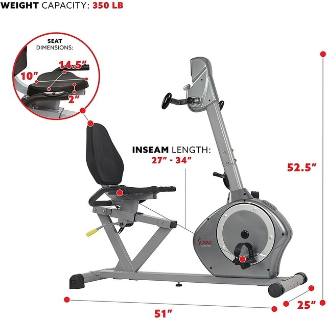 recumbent bike 350 lb weight capacity