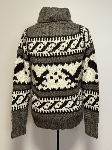 American Eagle Outfitting Men’s Sweater Size L (XL) Grey White Wool Acrylic VTG - Picture 4 of 10