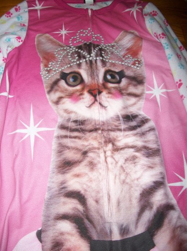 JELLI FISH KIDS FLEECE PAJAMAS PJ SLEEPER CAT DOG PENGUIN GIRLS SZ XL 14 16 - Picture 4 of 8