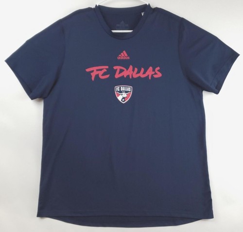 Adidas FC Dallas Shirt Herren XL blau Creator Tee Climalite Rundhals