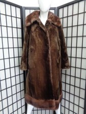 EXCELLENT BROWN SHEARED BEAVER FUR COAT JACKET WOMEN WOMAN SIZE 8-10 MEDIUM