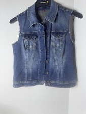 Vintage Guess Womens Vest large Medium Wash Button Pockets