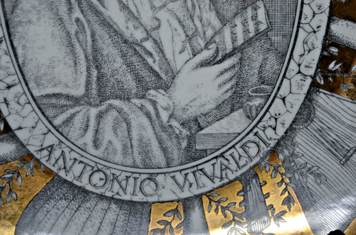 PIERO FORNASETTI GRANDI MAESTRI 26 CMS PLATE - VIVALDI - Picture 3 of 8